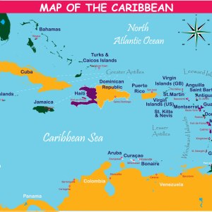 Map of the Caribbean