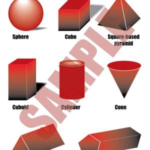 Basic 3D Shapes Chart/Poster/Teaching Aid [Size: 18" x 24"] STEM