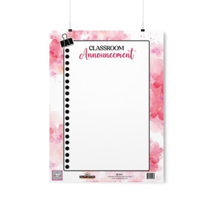 Classroom Announcement Poster/Chart